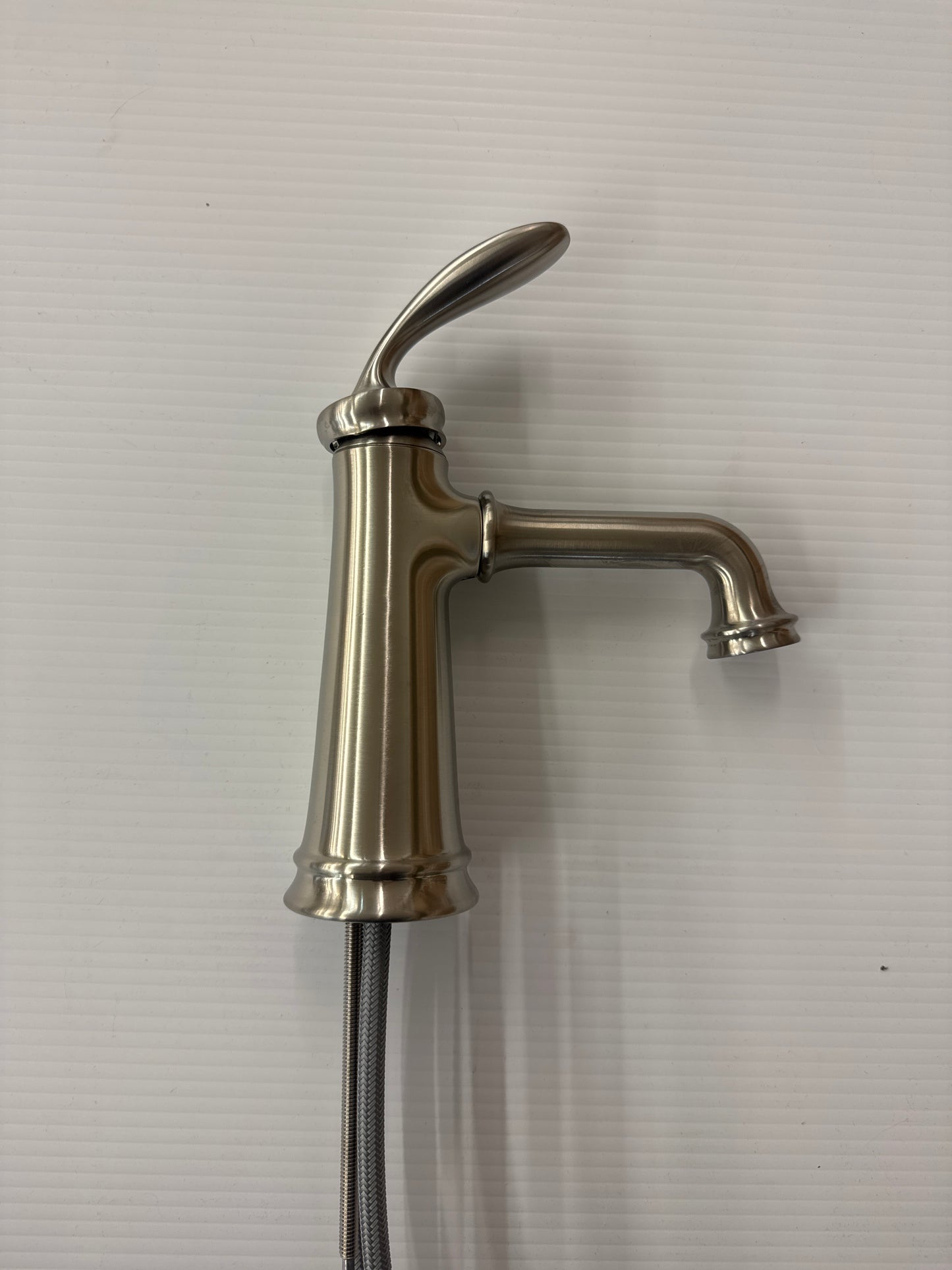 Bellera Single Handle Single-Hole Deck Mount Bathroom Faucet in Vibrant Brushed Nickel
