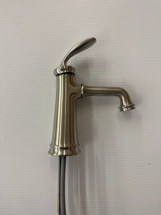 Bellera Single Handle Single-Hole Deck Mount Bathroom Faucet in Vibrant Brushed Nickel