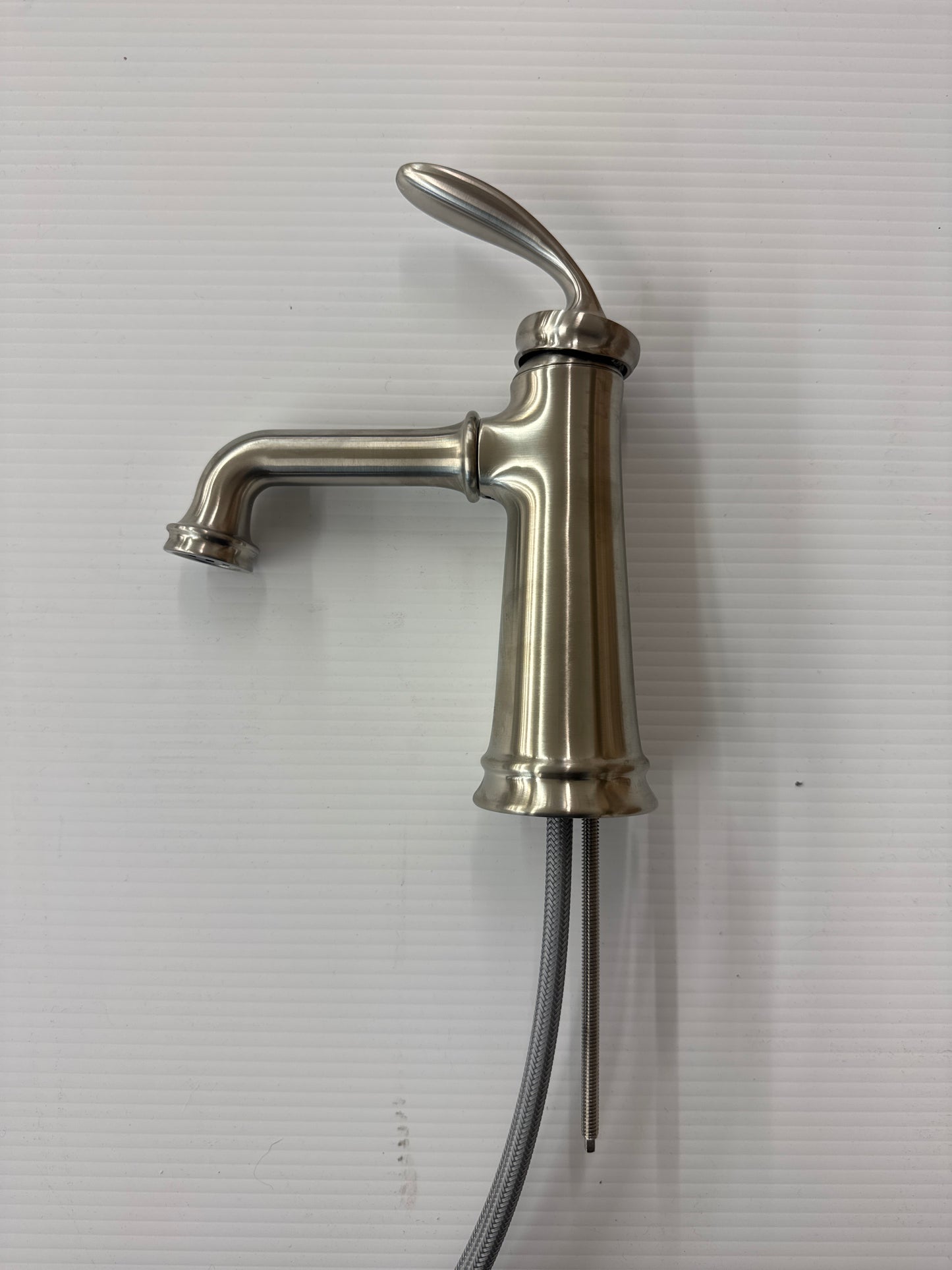 Bellera Single Handle Single-Hole Deck Mount Bathroom Faucet in Vibrant Brushed Nickel