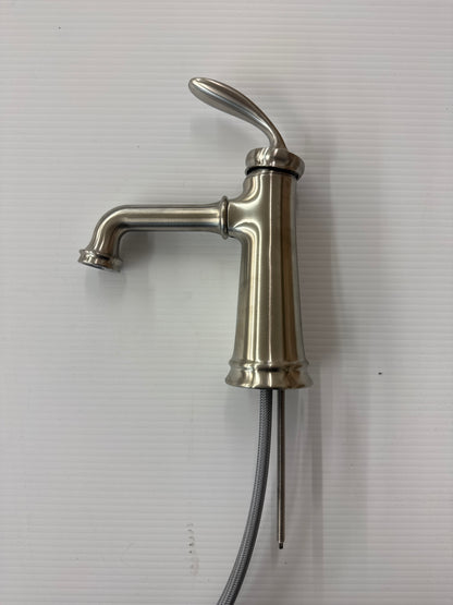 Bellera Single Handle Single-Hole Deck Mount Bathroom Faucet in Vibrant Brushed Nickel