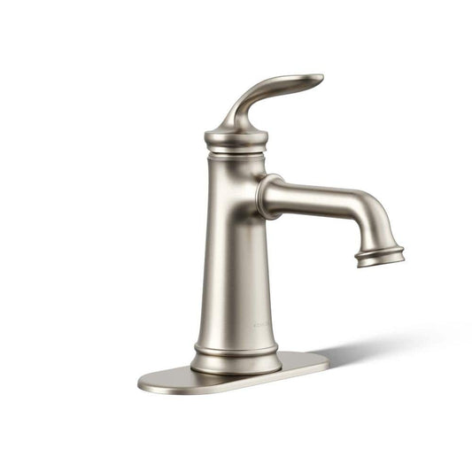 Bellera Single Handle Single-Hole Deck Mount Bathroom Faucet in Vibrant Brushed Nickel